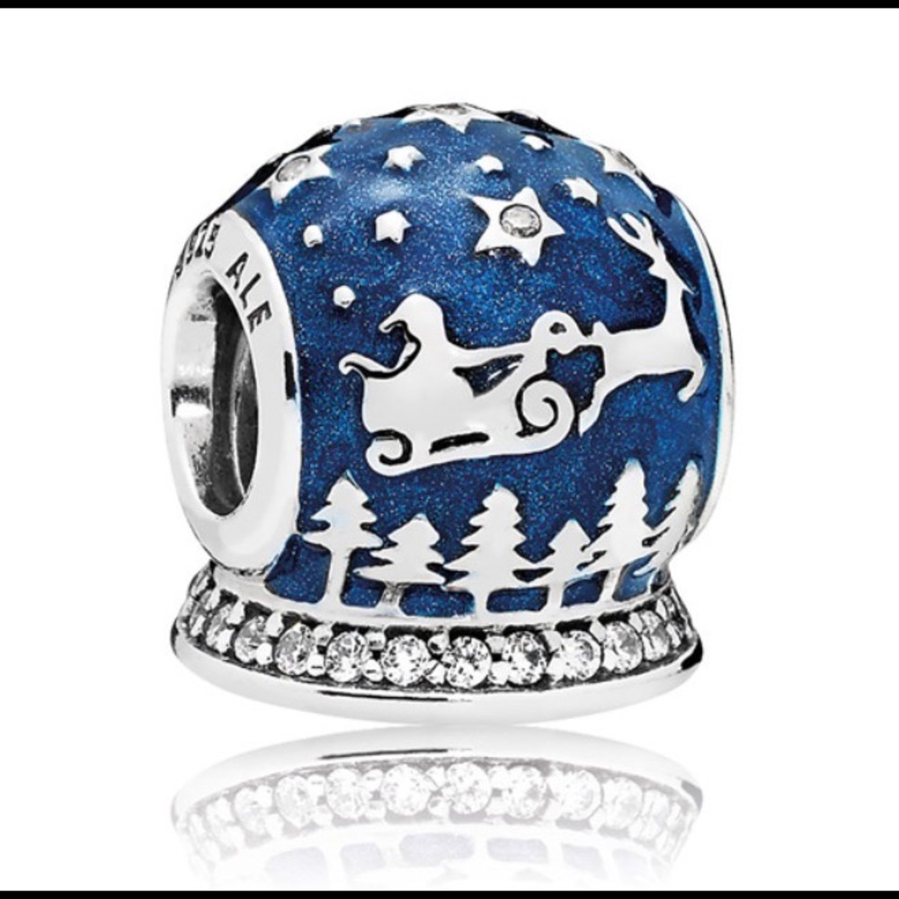 Authentic Pandora “Christmas Night” Snow Globe charm